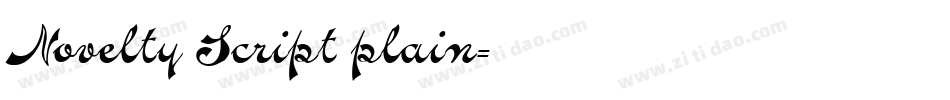 Novelty Script plain字体转换